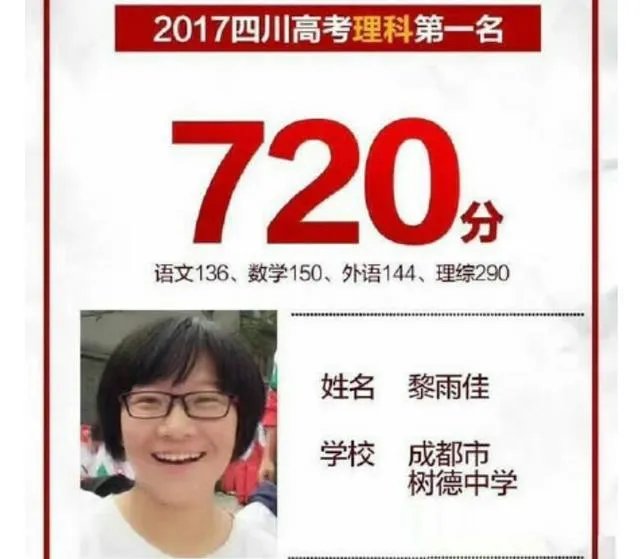 今年各省的高考理科状元都有谁？