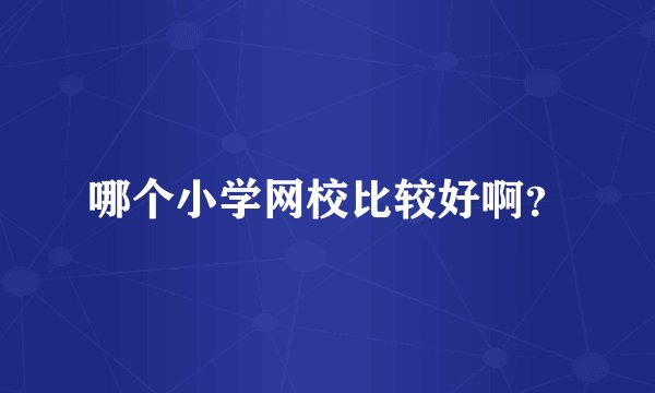 哪个小学网校比较好啊？