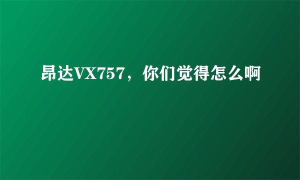 昂达VX757,你们觉得怎么啊