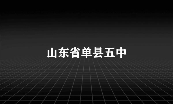 山东省单县五中