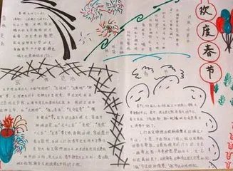 春节手抄报简单又漂亮猪年