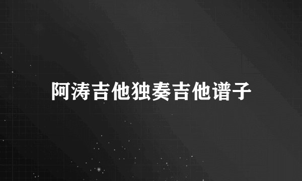 阿涛吉他独奏吉他谱子