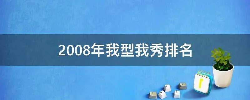 2008年我型我秀排名
