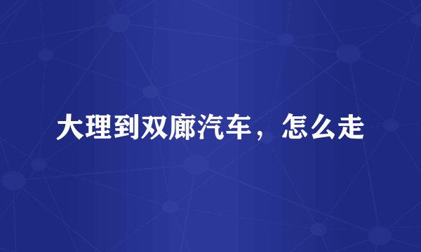 大理到双廊汽车，怎么走