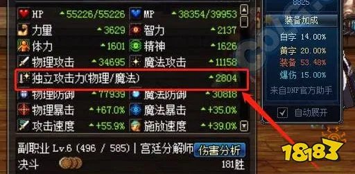 dnf独立攻击力有什么用