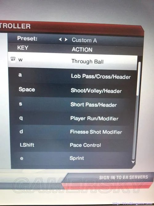 《FIFA 13》键盘设置方法