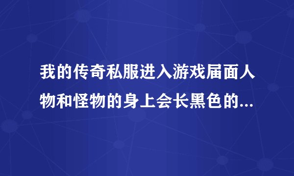 我的传奇私服进入游戏届面人物和怪物的身上会长黑色的翅膀是怎么回事?