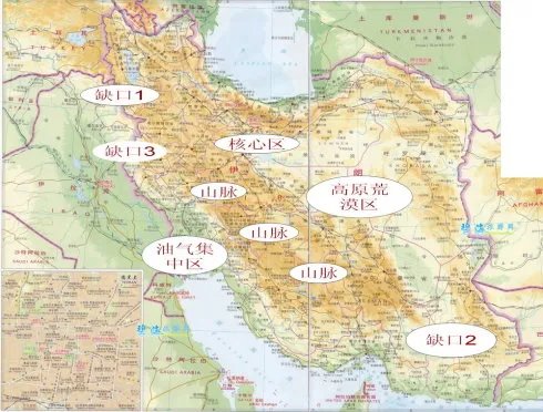 克尔曼省的地理位置