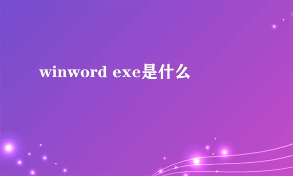 winword exe是什么