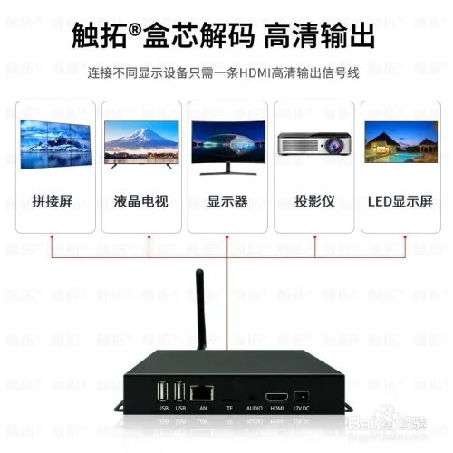 广告播放盒怎么与液晶广告机连接使用？