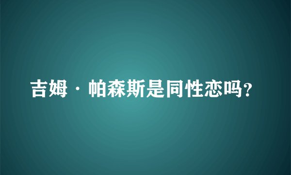 吉姆·帕森斯是同性恋吗？