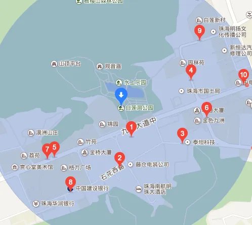 珠海白连洞公园南溪坐几路车