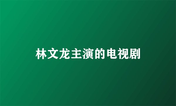 林文龙主演的电视剧