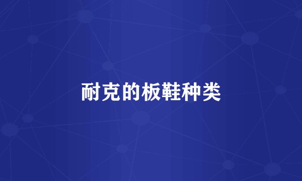 耐克的板鞋种类