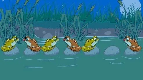 智力游戏小青蛙过河答案是什么?