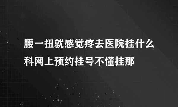 腰一扭就感觉疼去医院挂什么科网上预约挂号不懂挂那