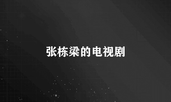 张栋梁的电视剧