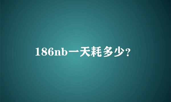 186nb一天耗多少？
