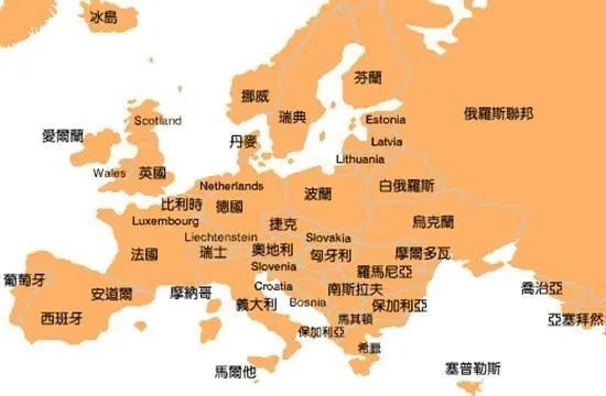 欧洲地图高清版大图