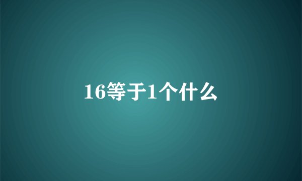 16等于1个什么
