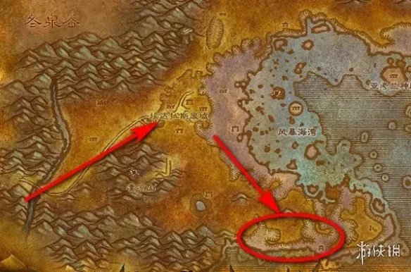 《魔兽世界》废墟海岸位置