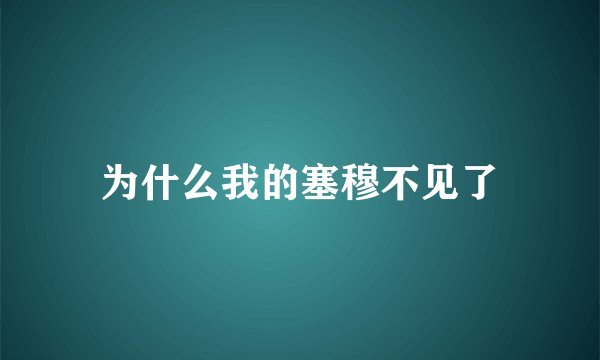 为什么我的塞穆不见了