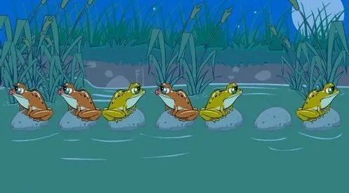 智力游戏小青蛙过河答案是什么?