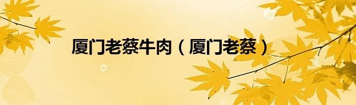 厦门老蔡牛肉（厦门老蔡）