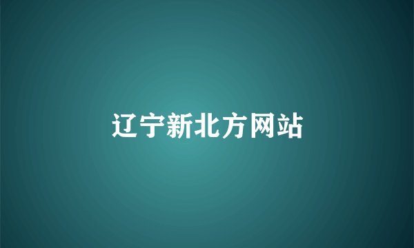 辽宁新北方网站