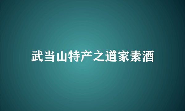 武当山特产之道家素酒
