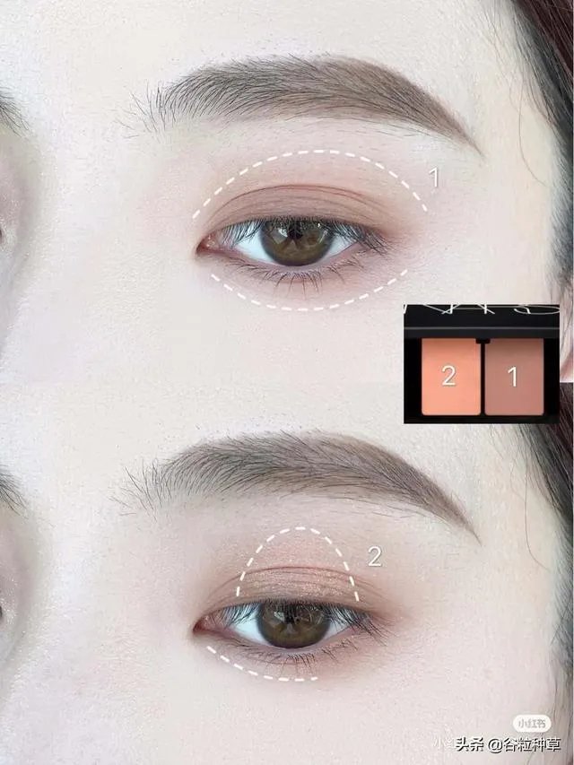 裸色眼影怎么画?