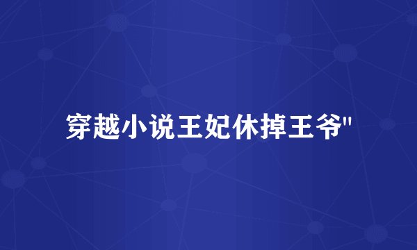 穿越小说王妃休掉王爷