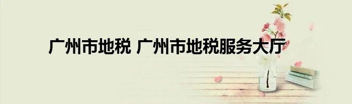 广州市地税 广州市地税服务大厅