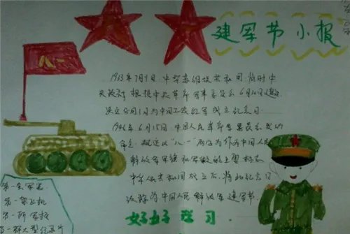 2020八一建军节手抄报简单又好画_建军节手抄报图片大全最新5篇