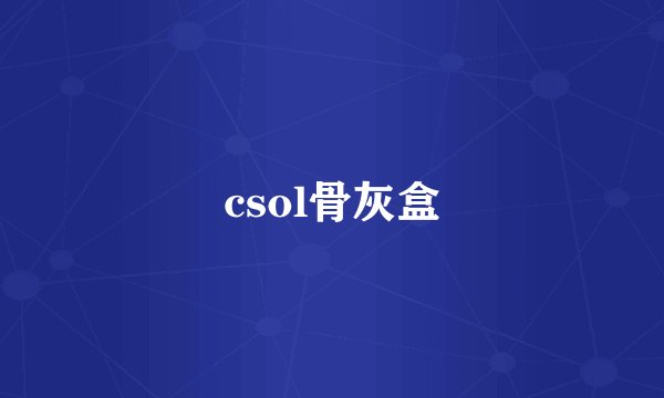 csol骨灰盒
