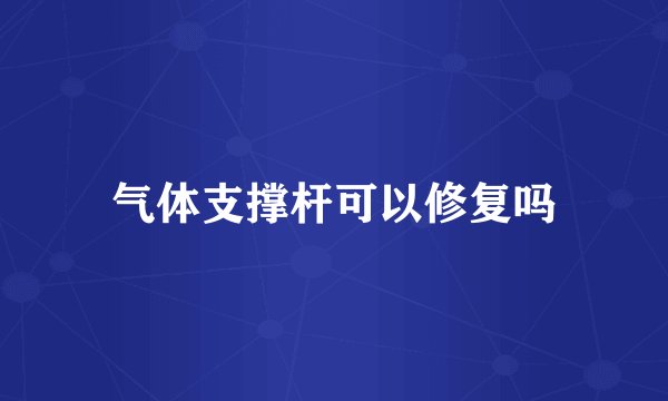 气体支撑杆可以修复吗