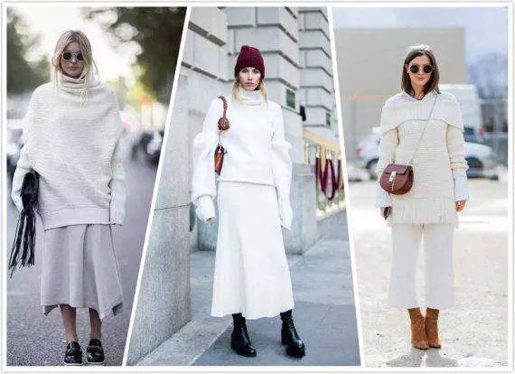 白色冬天裤子怎么搭配
