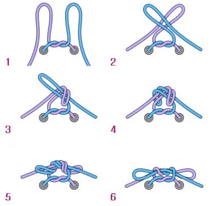 鞋带蝴蝶结的系法图解