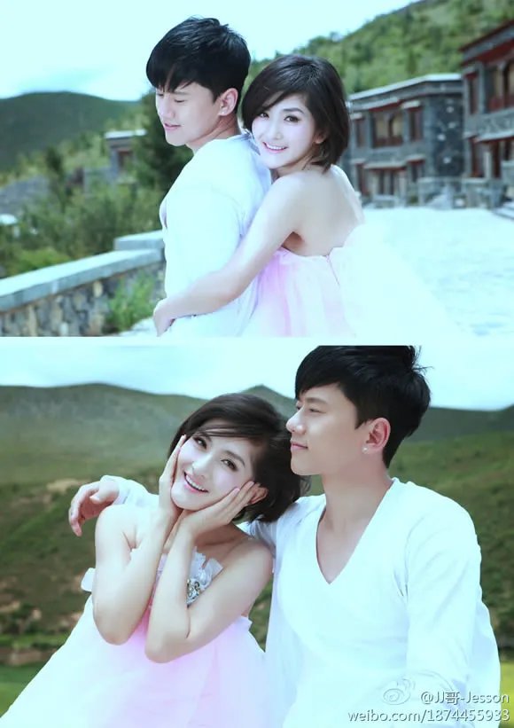 谁有谢娜和张杰的婚纱照呀？