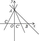 15．已知一次函数y=kx+b与y=2x+2的图象相交于y轴上的点A，且x轴下方的一点P（3，n）在一次函数y=kx+b的图象上，n满足关系式|n-1|=2．  （1）求出一次函数y=kx+b的解析式；  （2）若上述两个一次函数的图象与x轴的交点分别是点B、C，过点A的直线l，将△ABC的面积分为1：2两部分，试求出直线l的解析式．