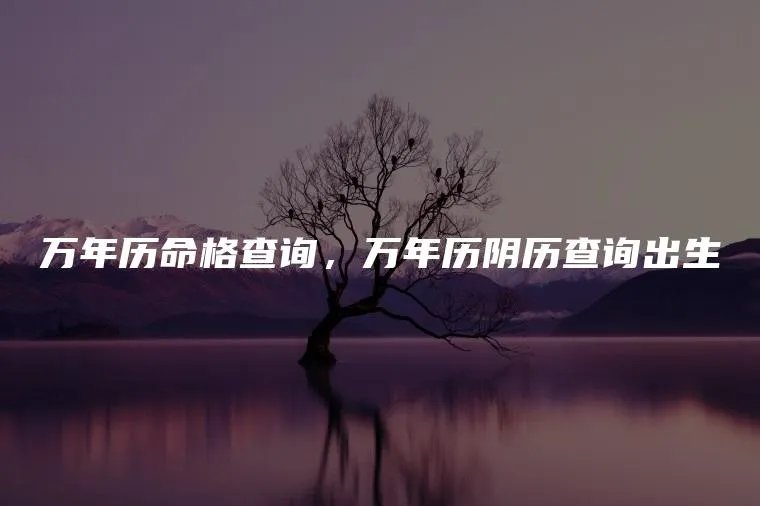 万年历命格查询，万年历阴历查询出生