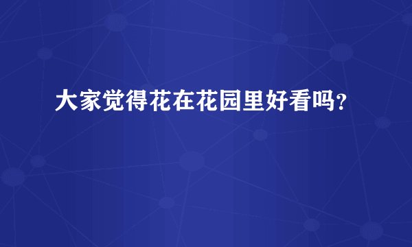 大家觉得花在花园里好看吗？