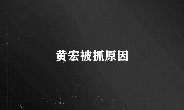 黄宏被抓原因