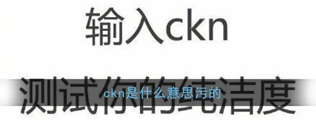 ckn是什么意思污的
