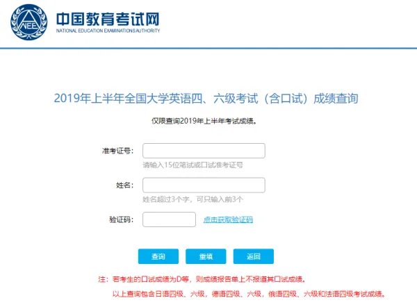怎么用身份证号查四级成绩