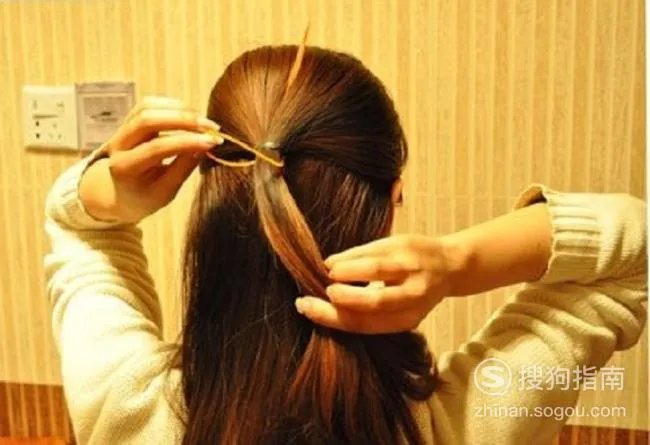 简单韩式短发发型扎法