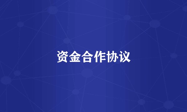 资金合作协议