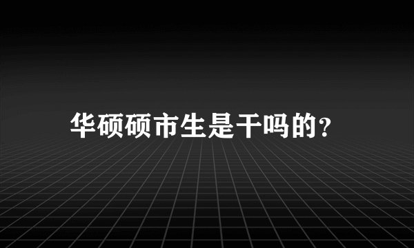 华硕硕市生是干吗的？