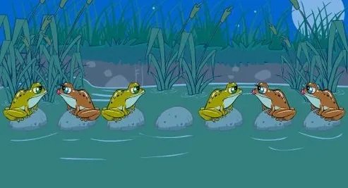 智力游戏小青蛙过河答案是什么?