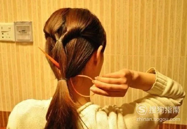 简单韩式短发发型扎法